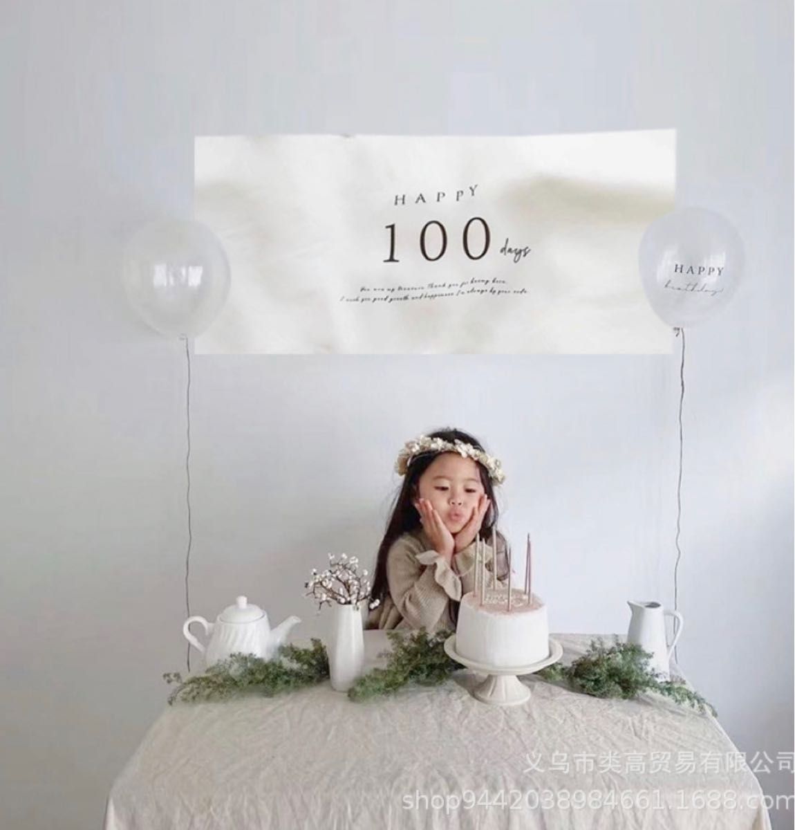 インスタ映え　100日 タペストリー 誕生日 月齢フォト おしゃれ お祝い 記念　写真撮影　赤ちゃん　
