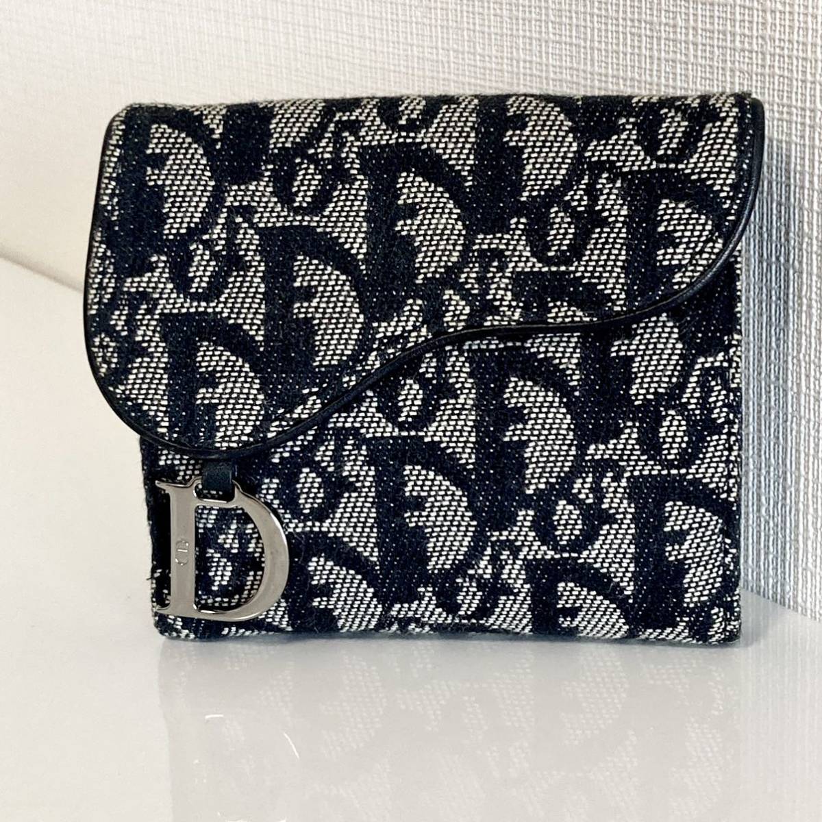 ☆美品☆ Dior ディオール トロッター サドル コンパクト 折り財布