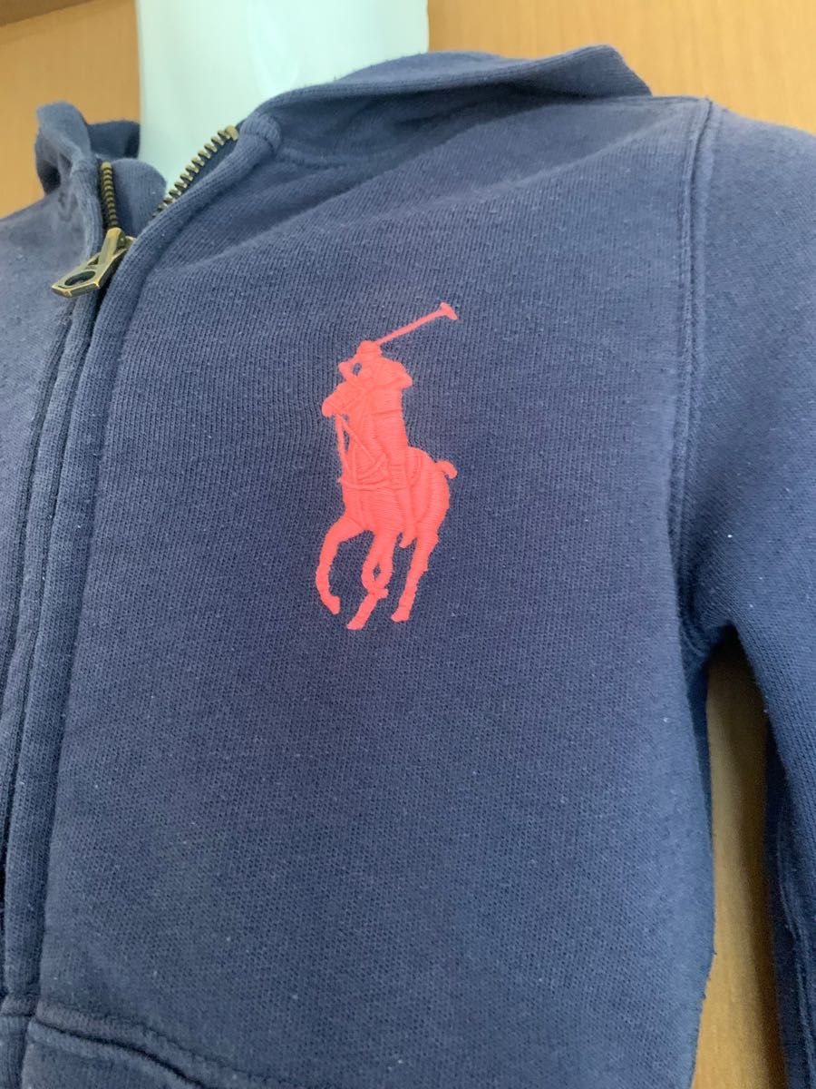 子ども ラルフローレン 130 130cm パーカーネイビー フード付き ポロラルフローレン POLO RALPH LAUREN