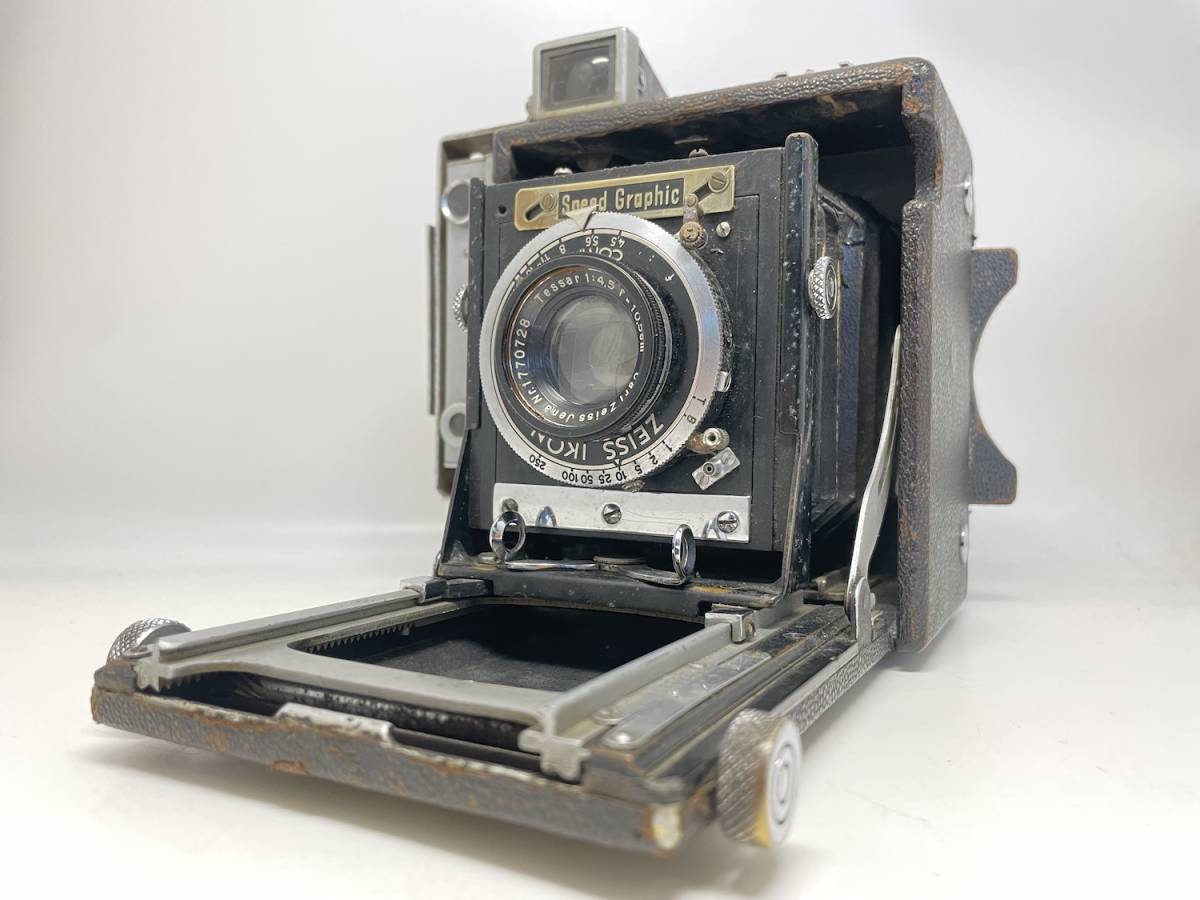 20698●GRAFLEX Speed Graphic Tessar 1:4.5 f=10.5cm ZEISS IKON Carl Zeiss Jena Voigtlanderの画像1