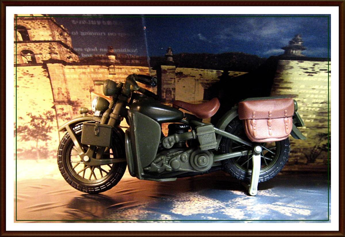 撃渋！ Maisto マイスト 1/24 Harley-Davidson ハーレー 1942 WLA Flathead フラットヘッド 軍用 バイク ミリタリー オートバイ_画像１～６はサンプルです。