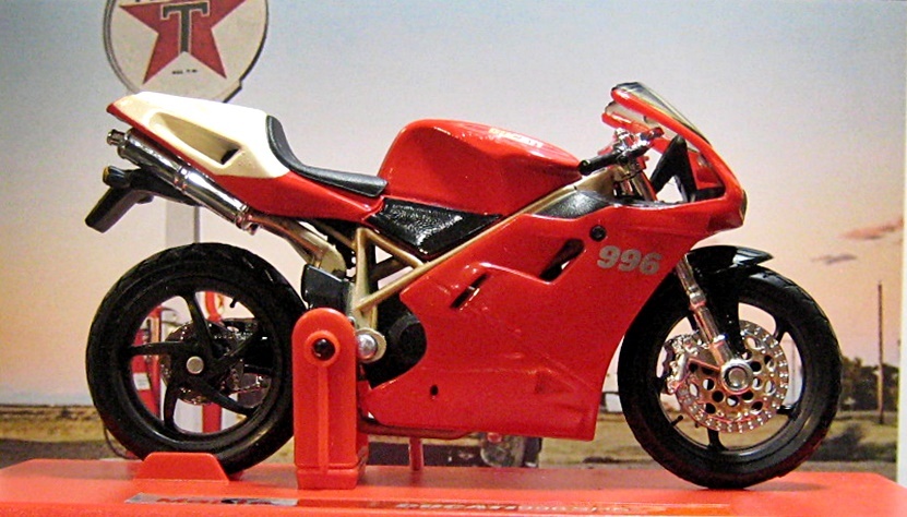 Maisto マイスト 1/18 DUCATI ドゥカティ 996 SPS ベース付き_画像6