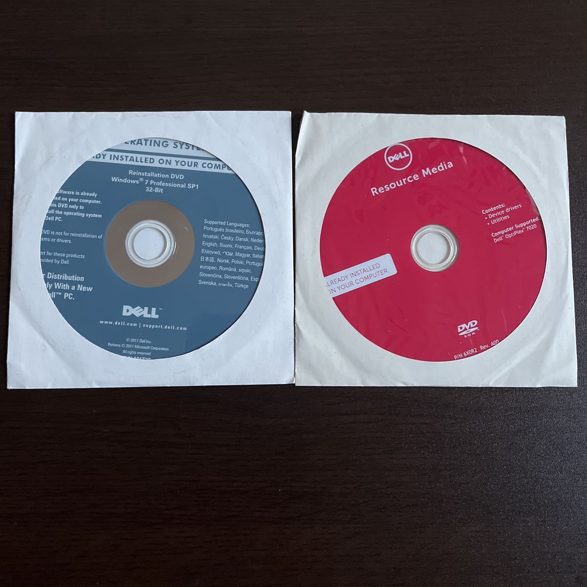 ★未開封品★DELL Optiplex 7020 Windows7 32-bit リカバリ ドライバー ディスク DVD2枚セット_画像1