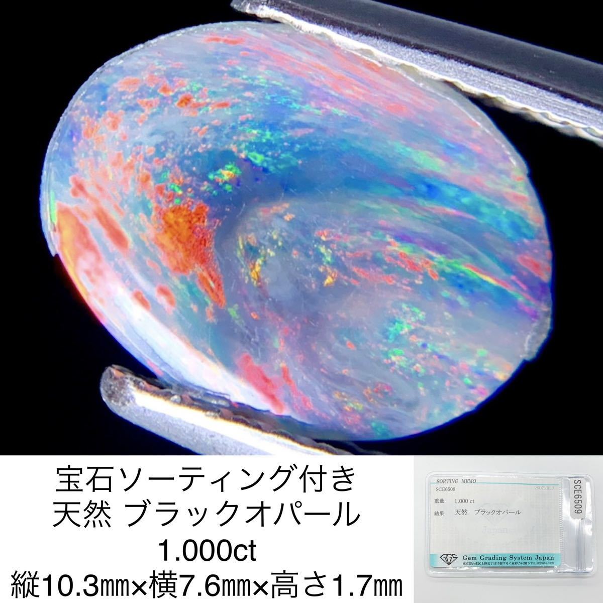 【返品送料無料】 天然 宝石ソーティング付き ブラックオパール 2463Y 縦10.3㎜×横7.6㎜×高さ1.7㎜ 1.000ct オパール 【返品送料無料】 天然 宝石ソーティング付き ブラックオパール 2463Y 縦10.3㎜×横7.6㎜×高さ1.7㎜ 1.000ct オパール
