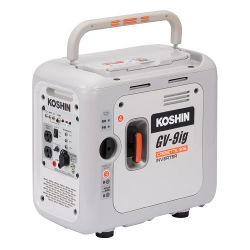 新品 KOSHIN カセットガス式 インバーター発電機 GV-9ig 屋外用 発電機 工進