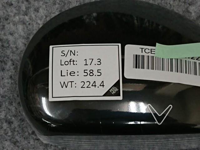 キャロウェイ ツアー支給品（TCE） EPIC MAX FAST HY エピックマックス ファスト ユーティリティー 3H 17° ヘッドのみ 接着タイプ 未使用_画像4