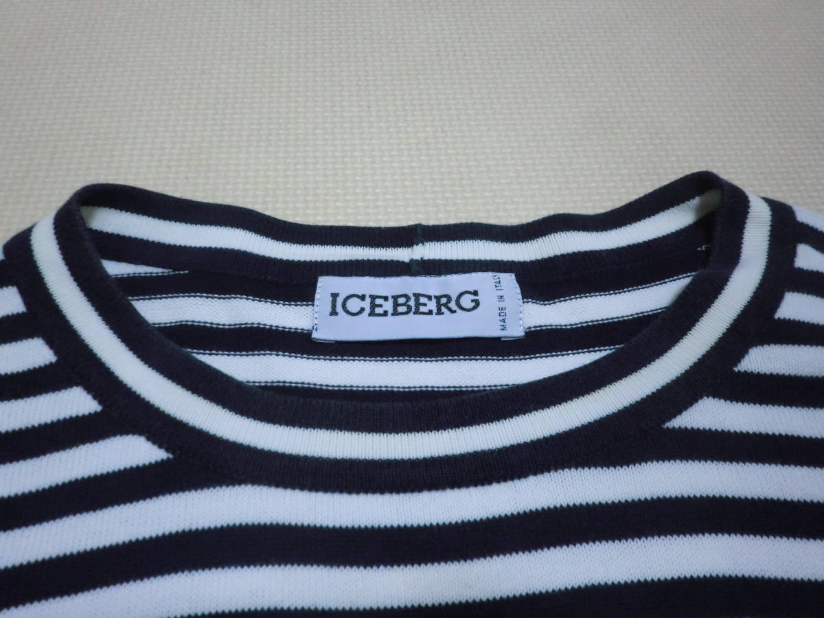  Италия производства ICEBERG Iceberg хлопок короткий рукав футболка Дональд вышивка туника большой размер 