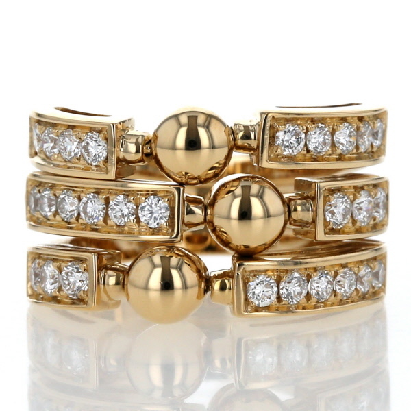 Bvlgari bvlgari k18yg 750 желтого золота Алепла бриллиантовое кольцо с бриллиантовым кольцом № 11 [Новое готово] [zz] [Используется]