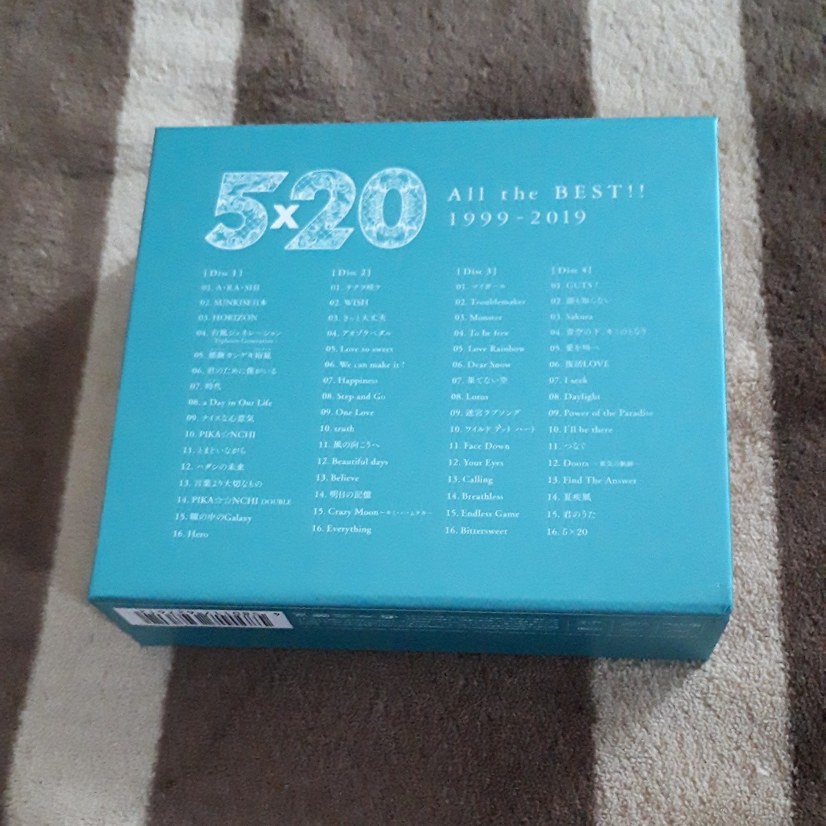 嵐 ARASHI 5×20 All the BEST!! 1999-2019 初回限定盤 4CD+DVD ベストアルバム BOX ARASHI LIVE CLIPS _画像2