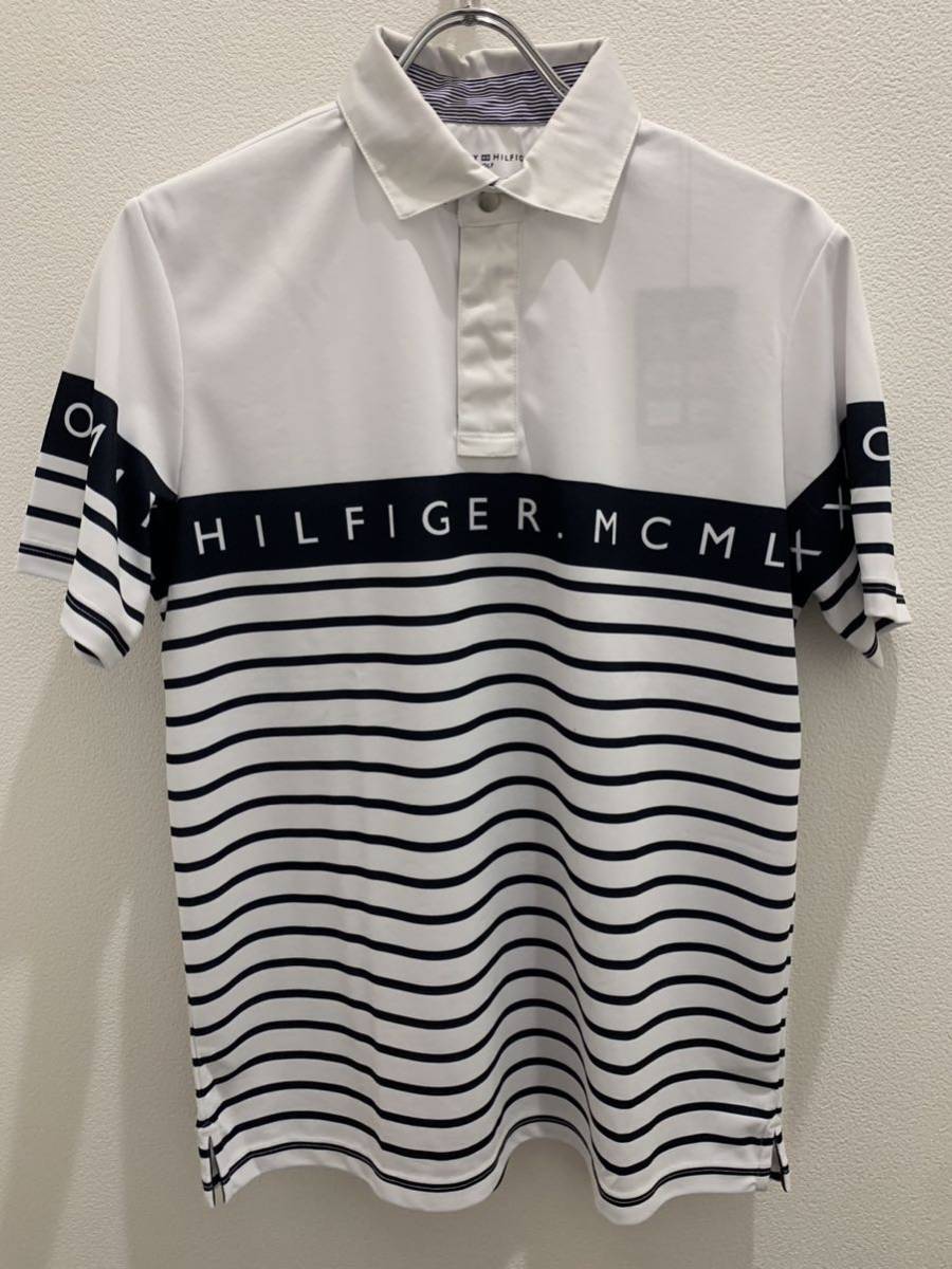 【在庫処分】新品　ゴルフウエアー　メンズ　半袖ネックシャツTHMA023 ホワイト　サイズM