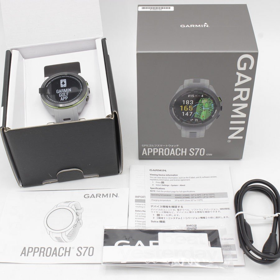 速くおよび自由な 【新品】GARMIN Approach S70 42mm Gray 010-02746