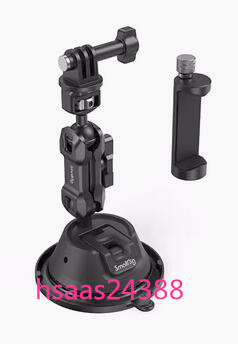 SmallRig 吸盤式カメラマウント スマホホルダー 小型軽量式 幅58～95mm 最小の厚さ12mmスマホ用 車載用 アクションカメラ用 4275
