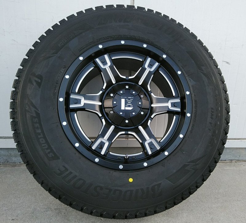 スタッドレス プラド ハイラックス FJ サーフ H3 タイヤホイールセット ブリヂストン ブリザック DM-V3 265/70R17 265/65R17 OutLaw_画像4