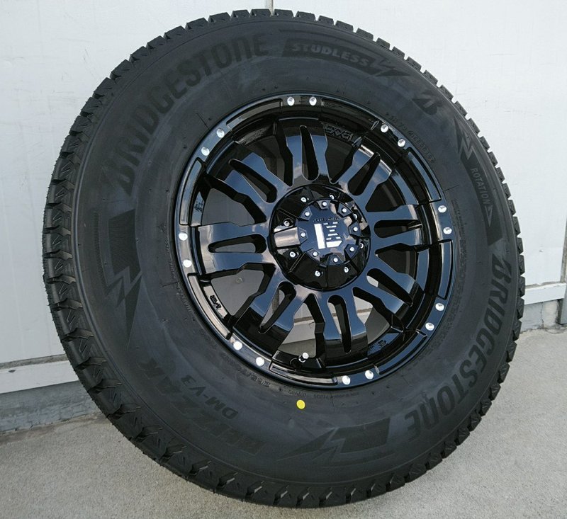 スタッドレス ブリヂストン ブリザック DM-V3 265/70R17 265/65R17 プラド ハイラックス FJ サーフ H3 タイヤホイールセット Balano_画像8