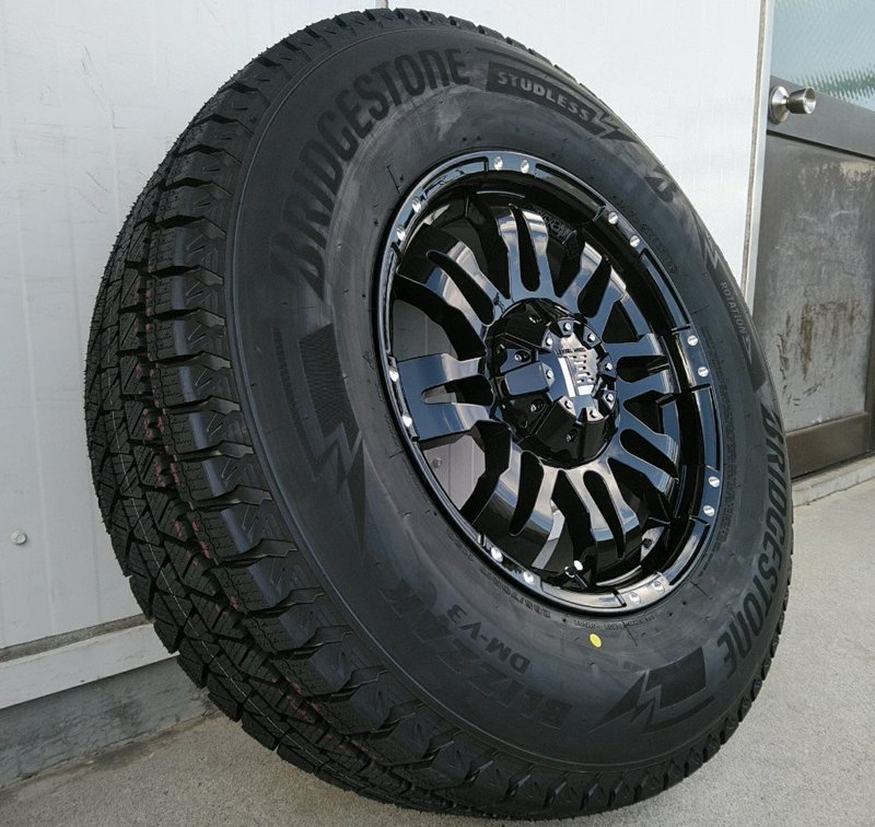 スタッドレス ブリヂストン ブリザック DM-V3 265/70R17 265/65R17 プラド ハイラックス FJ サーフ H3 タイヤホイールセット Balano_画像9