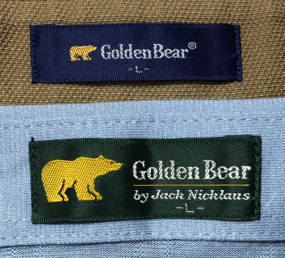 未着用 タグ付含 ● Golden Bear ゴールデンベア ● ロゴ ベアー 刺繍 半袖 ポロ シャツ 2点セット L_画像7