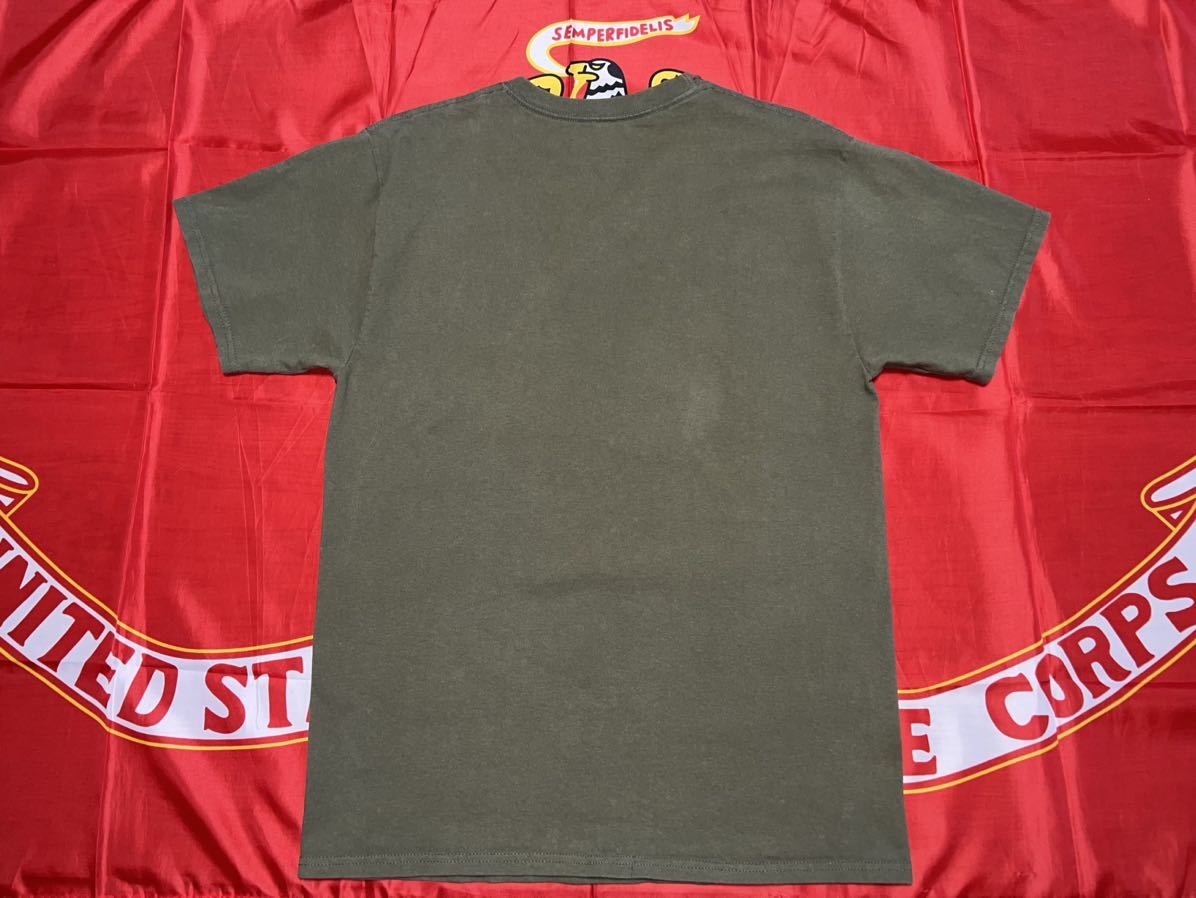 中古美品　USMC LIFE IS SIMPLE EITHER YOU'RE QUALIFIED OR YOU'RE NOT! コットンTシャツ MEDIUM HANES製_画像4