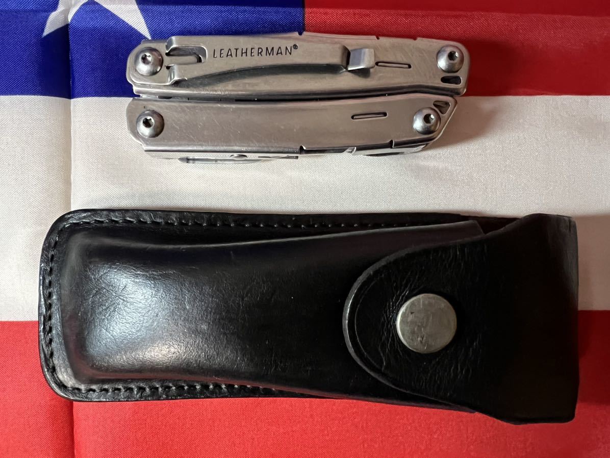 国内外の人気集結! 中古美品 LEATHERMAN SIDEKICK レザーケース付き