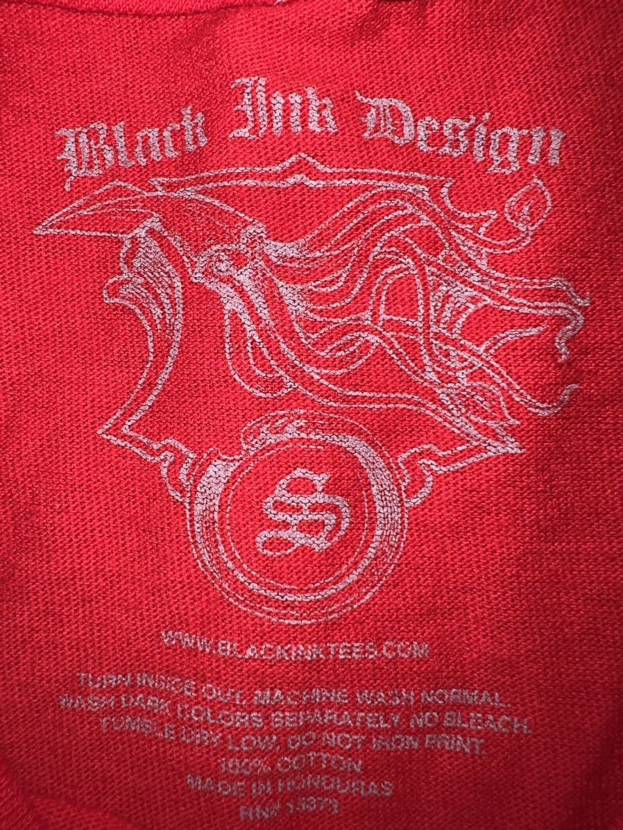 中古美品　USMC SEMPER FIDELIS コットンTシャツ　BLACK INK DESIGN製_画像3