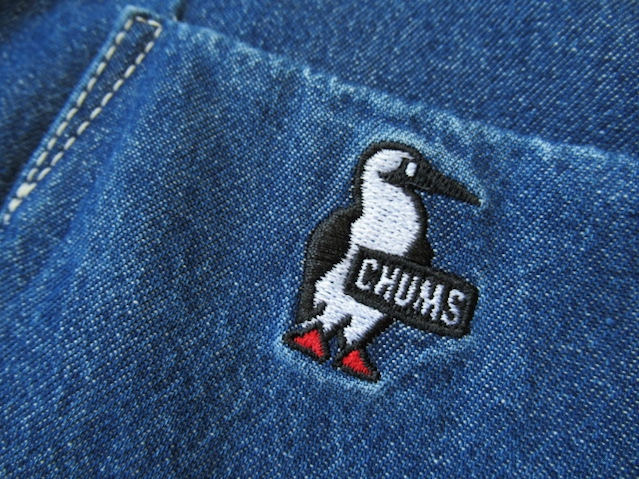  Chums /CHUMS Denim рубашка / рубашка work shirt бобер Vintage woshudo рубашка CH02-1198 свет индиго XL размер 