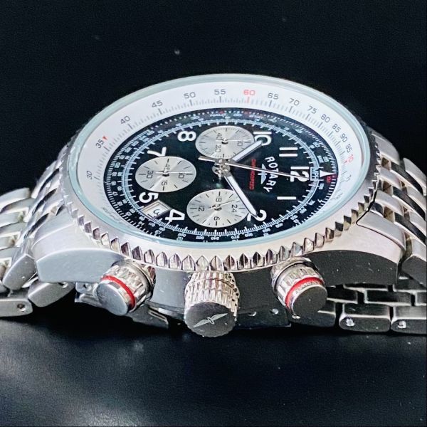【高級時計 ロータリー】ROTARY クロノグラフ メンズ レディース アナログ 腕時計 スイス イギリス_画像4