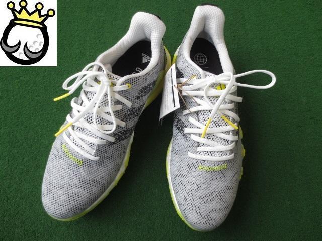 GK石川橋●新品527 アディダス◆◇コードカオス ゴルフシューズ◇◆GX2616◆ホワイト×ブラック×イエロー◆26.5cm◆人気◆