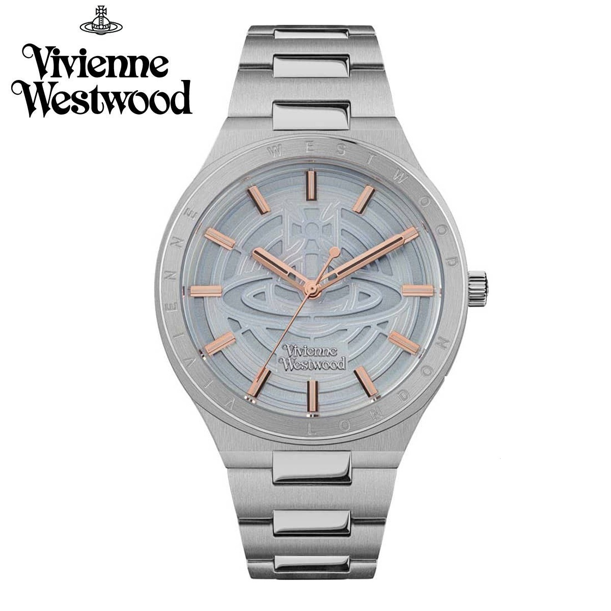 Vivienne Westwood ヴィヴィアン ウエストウッド 腕時計 レディース 女性 Eltham アイスブルー ローズゴールド VV257LBLSL ステンレス