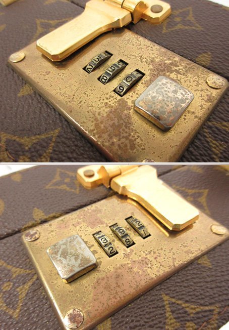 HH【ルイヴィトン LOUIS VUITTON】 M53122 クラッシャーGM ヴィンテージ アタッシュケース トランク (メンズ) モノグラム ●5HT2055●_画像4