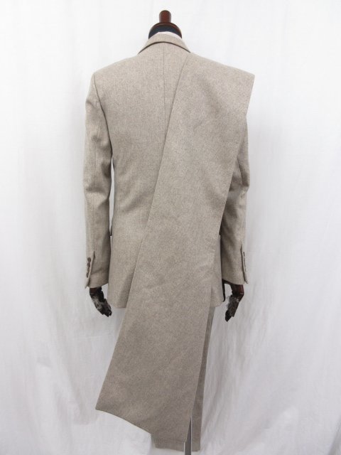 極美品 【ディオールオム Dior】 カシュクール風 変形ジャケット カシミア混 2B スーツ (メンズ) 44/46 グレージュ OH3124201486●27AAA152の画像3