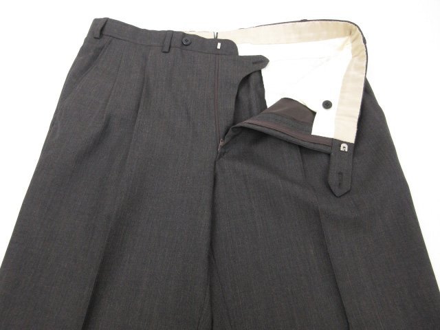 HH超美品 【ブリオーニ Brioni】 FLAMINIO ウール ダブル6ボタン スーツ (メンズ) size42R/36R ダークブラウン ストライプ 伊製 ●27HR2775_画像5