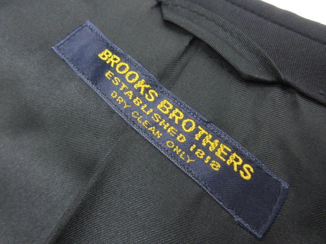 HH 【ブルックスブラザーズ Brooks Brothers】 シングル2ボタン 黒無地 スーツ (メンズ) sizeAB5 ブラック 冠婚葬祭 ●27RMS6053_画像9