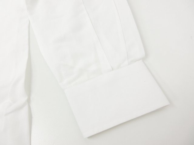 【burini ブリーニ】 ドゥエボットーニ ワイドカラー コットンリネン 長袖シャツ イタリア製 (メンズ) size42 ホワイト ●5MK1475●_画像7