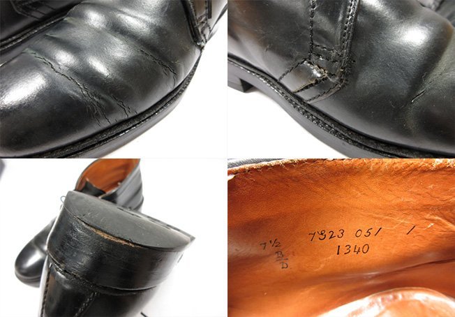HH【ALDEN オールデン】 1340 コードバン チャッカブーツ 紳士靴 (メンズ) size7.5D ブラック ●18MZA3438●_画像9
