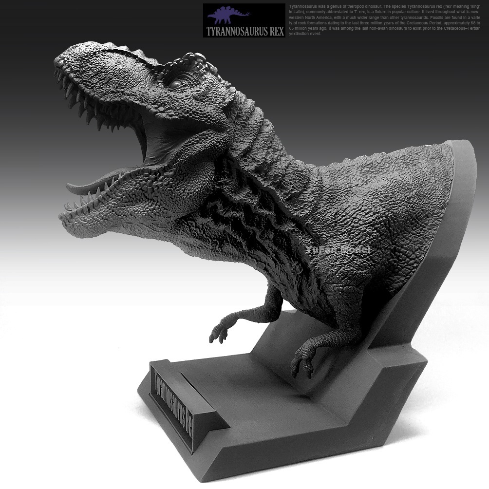 ■ 大迫力 レジン ドラゴン キット ティラノサウルス T-REX 樹脂 模型 ■ 未塗装 フィギュア 模型 バストモデル (14-18cm) E995_画像1