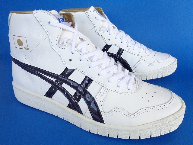 12908■新品 デッド 箱付き ASICS JAPAN L FABRE TBF707 アシックス ジャパン ファブレ 白 紺 27 日本製 バッシュ 希少 三井寿_画像2