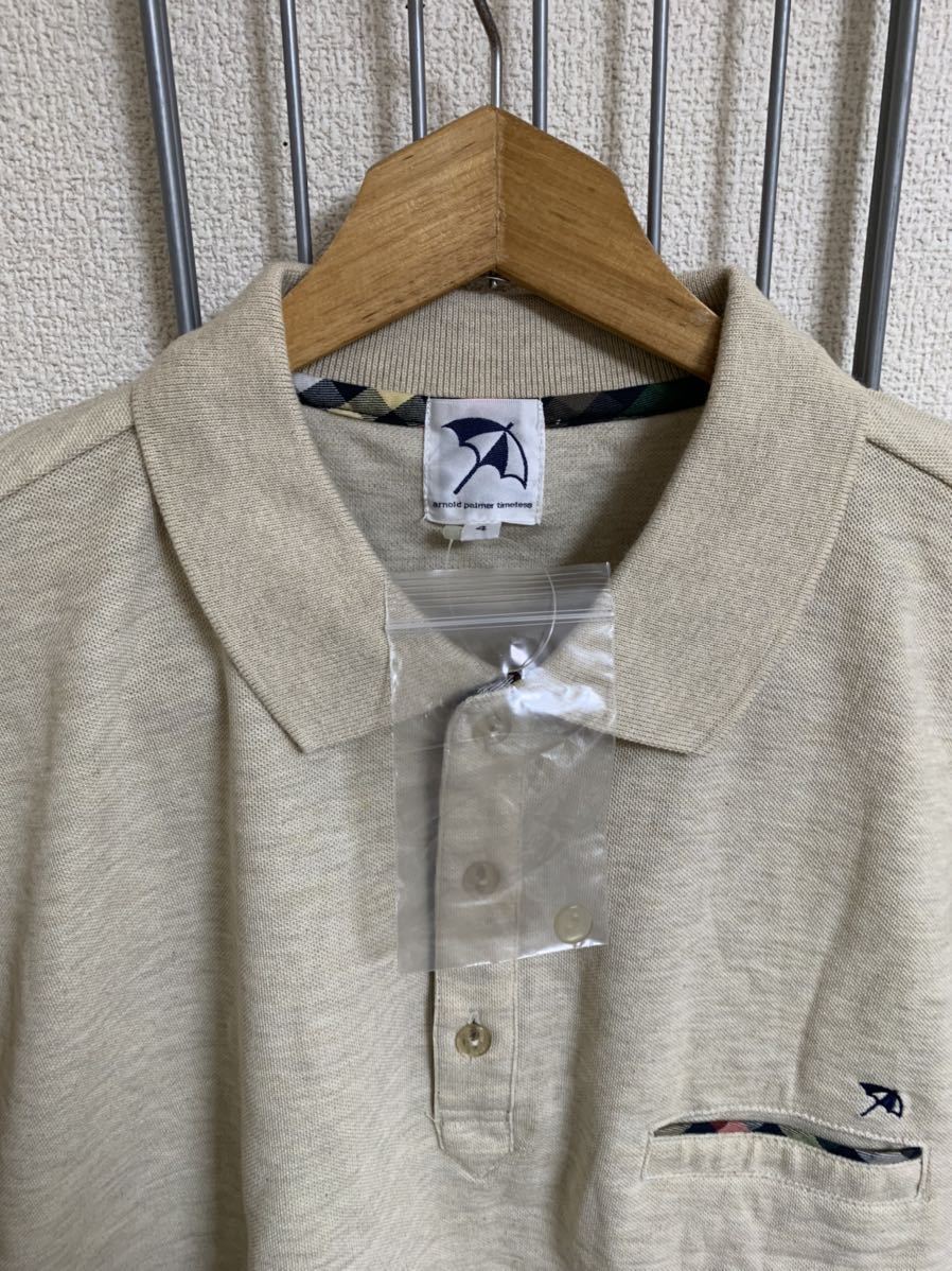 新品［アーノルドパーマー］ポロシャツ 半袖　ベージュ系　4サイズ　Y1366_画像3