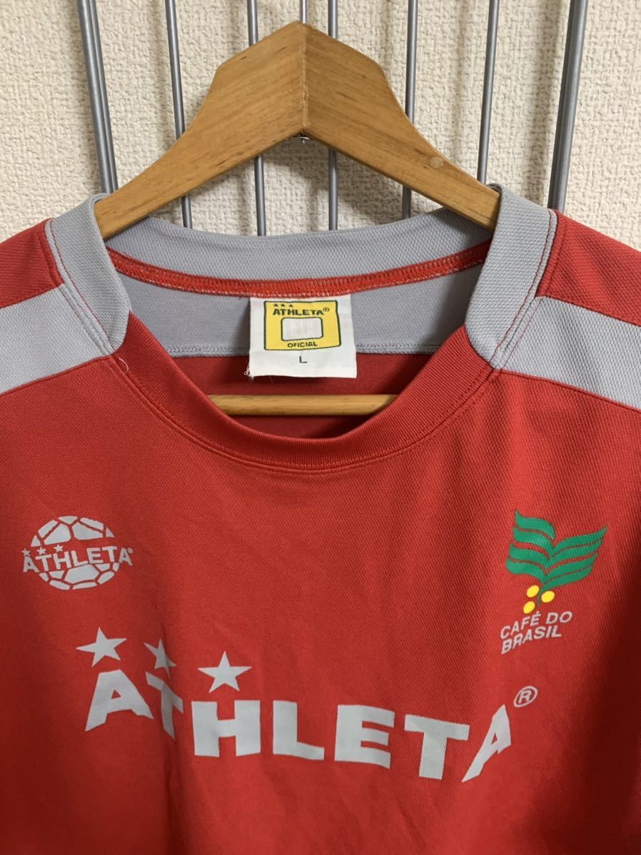 ［ATHLETA］アスレタ スポーツTシャツ 半袖　赤系　L Y1459_画像3