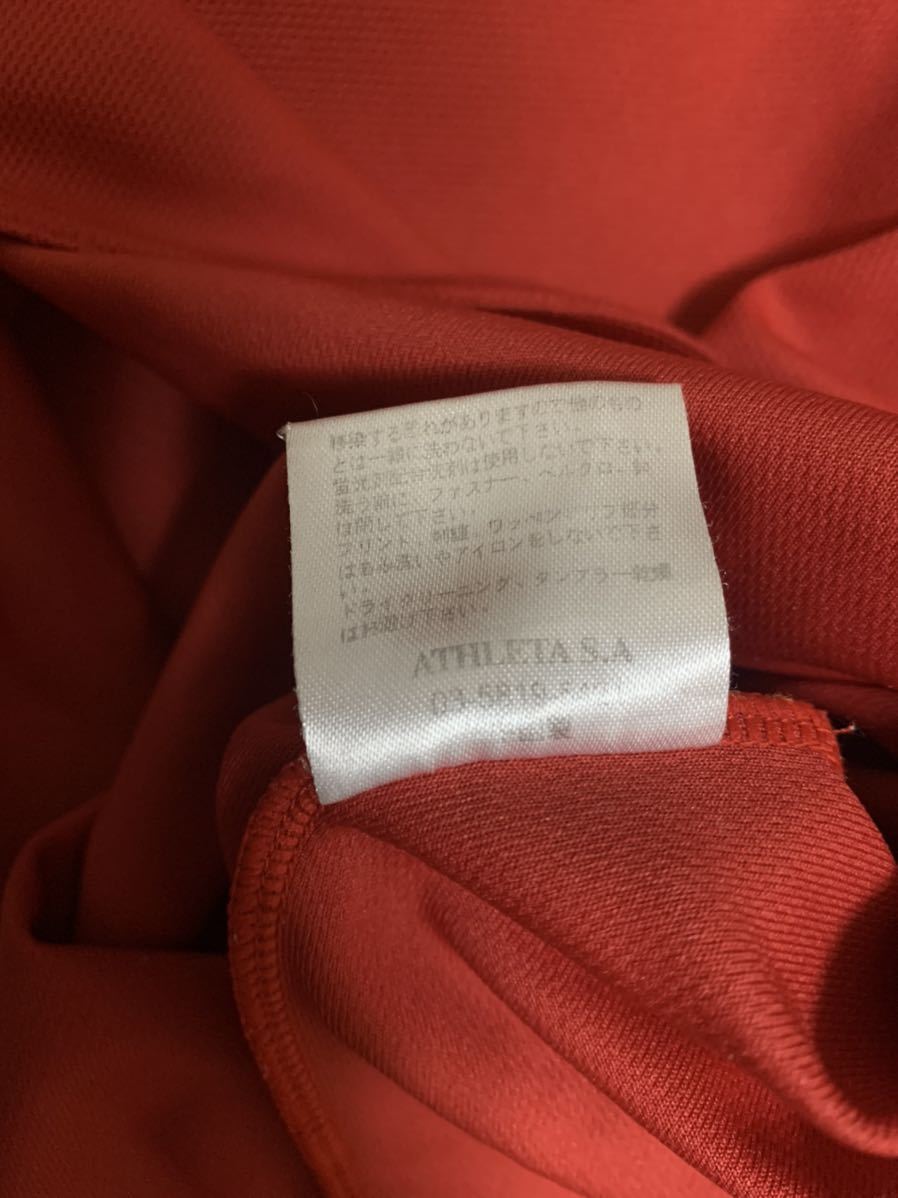 ［ATHLETA］アスレタ スポーツTシャツ 半袖　赤系　L Y1459_画像6