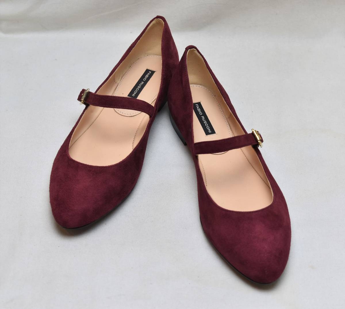 FabioRusconi fabio rusko-ni strap pumps bare shoes F-4422 AMALFI BORDEAUX 37.5 24cm corresponding unused goods Italy made 