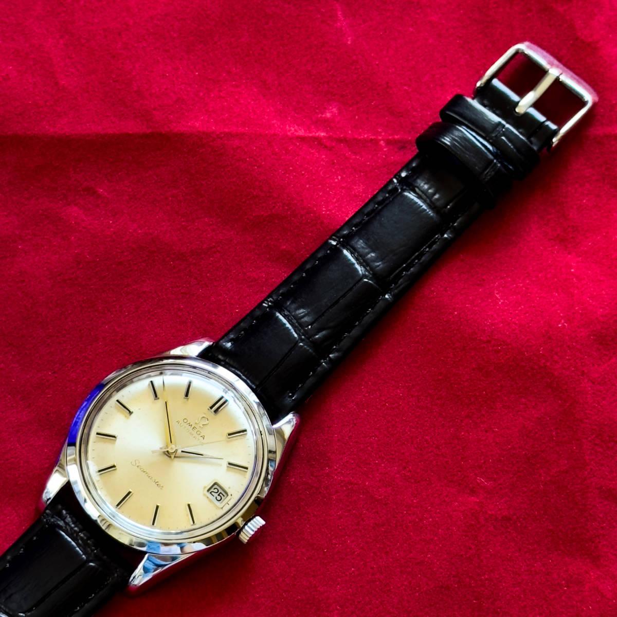 送料無料！ OH済 オメガ シーマスター 1970年 cal.565 OMEGA SEAMASTER メンズ 自動巻き アンティーク 昭和レトロ_画像4