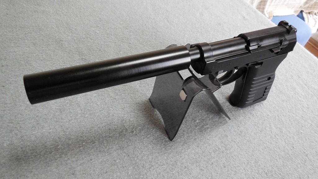 マルゼン　ワルサーP38　デタッチャブル専用　サイレンサー　オリジナル品 ④_銃と置台は含みません