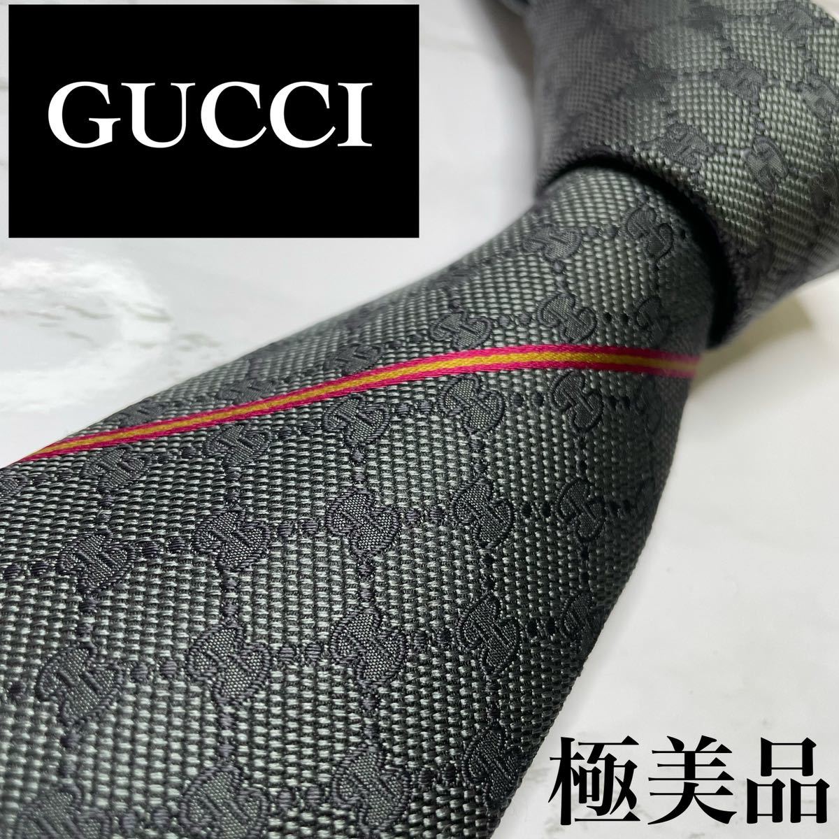 驚きの価格が実現！】 シェリーライン GG柄 ネクタイ 現行 極美品GUCCI