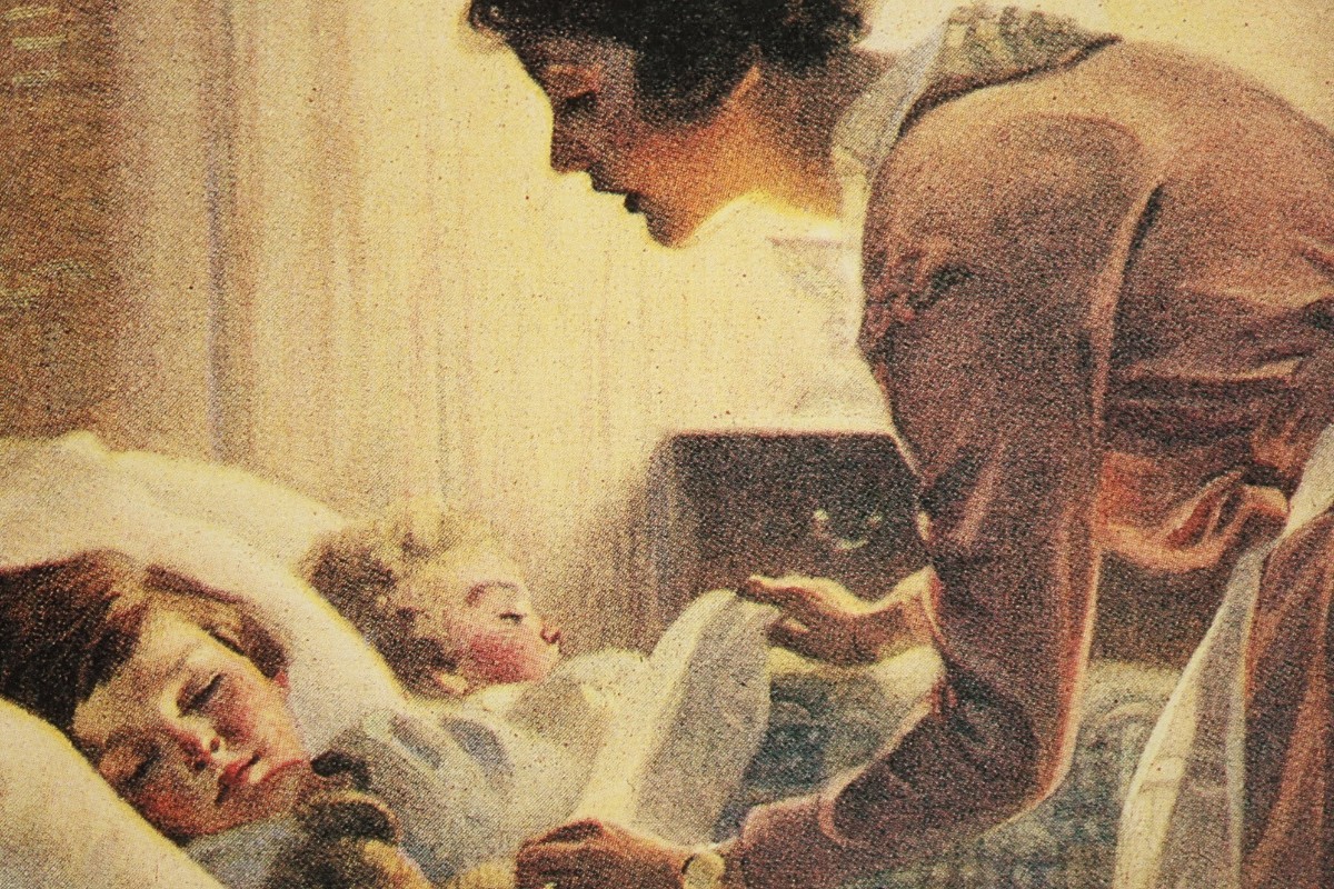 ノーマン・ロックウェル オフセット「Mothers Little Angel」画寸28×36cm 米国人作家 生活の哀歓を巧みに描きアメリカ人の心を捉える 7844_画像7