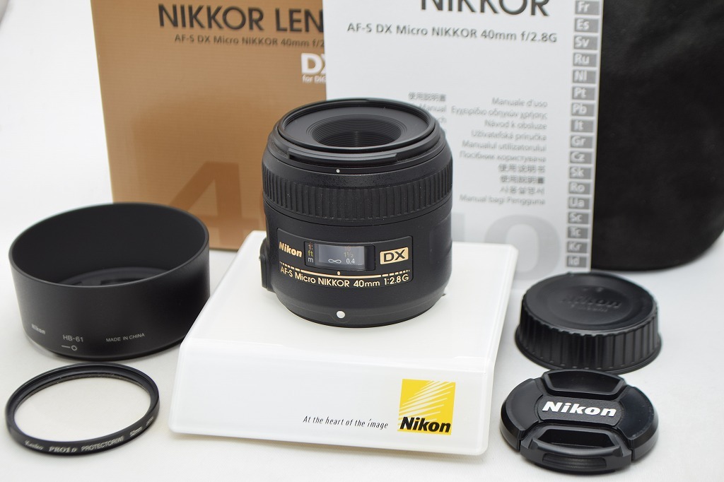 良品☆Nikon ニコン AF-S DX Micro NIKKOR 40mm F2.8G☆レンズフード付