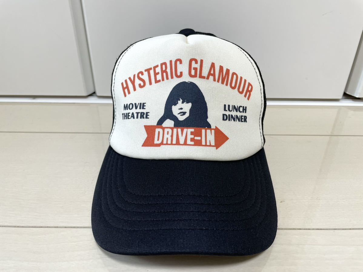 HYSTERIC GLAMOUR ヒステリックグラマー　ＨＹＳ　レア　人気 メッシュキャップ キャップ 帽子 ガール　DRAIVE-IN　NO50922