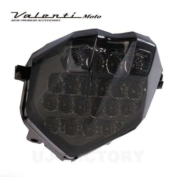 Valenti Moto LEDテールランプ TRIUMPH Daytona 675 2014～2017 ライトスモーク カプラーオン 1年保証 (MTT-13DT6-SC) 保安基準適合