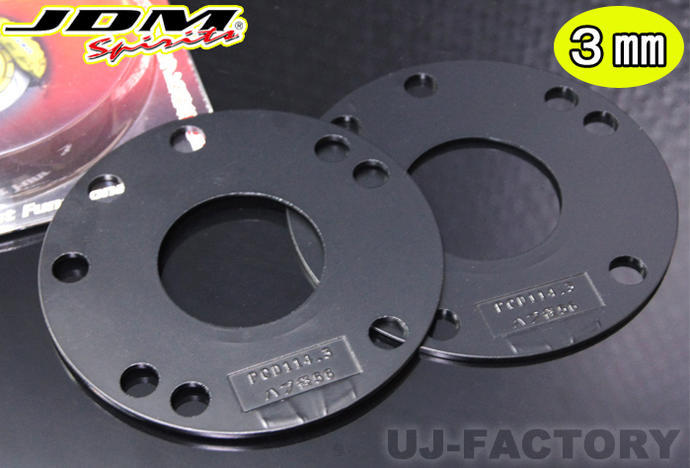 JDM ハイクオリティ ホイールスペーサー 2枚セット 3mm P.C.D114.3/ 5穴 /ハブ径60φ TOYOTA アルファード 10系 (H14/5～H20/5) JHS-T03_画像1