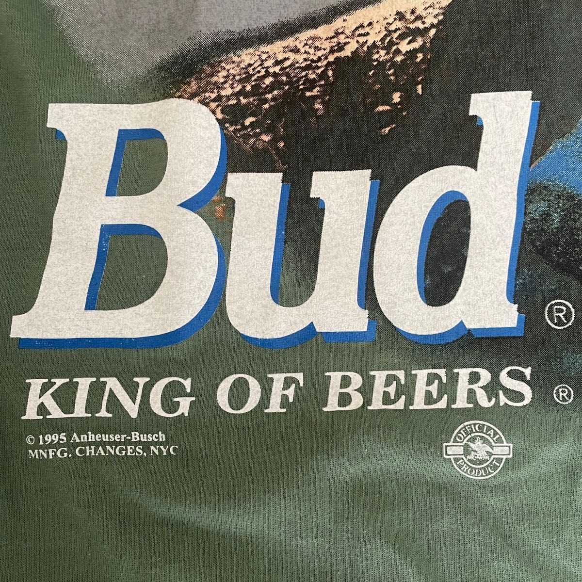 【新品未使用】1995 Budweiser バドワイザーロンT カーキ緑　 ロングスリーブ