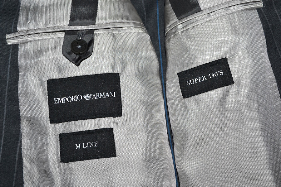 【新品】送料無料 SUPER140’S エンポリオアルマーニ EMPORIO ARMANI 高級スーツ 50（L～LLサイズ程度）国内正規 ビジネスにも 8245_画像5