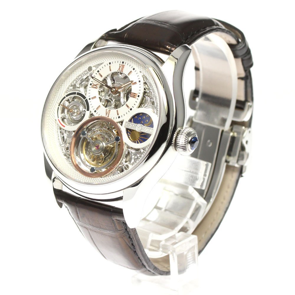  memory Gin MEMORIGIN MO1119 Zeus series toe ruby yon self-winding watch men's box * written guarantee attaching ._765174